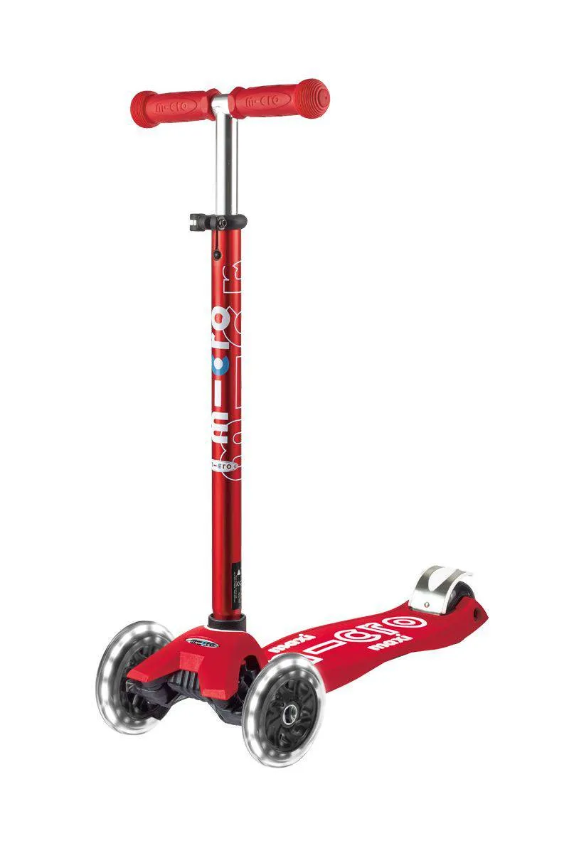 Patinete Maxi Deluxe LED · Rojo