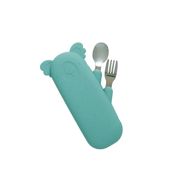 Set de Cubiertos Infantil Zoe Sea Green – The Cotton Cloud
