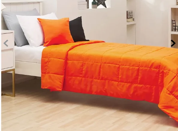 Cubrecama Oro Liso - Twin - Naranja - 1 1/2 Pl.