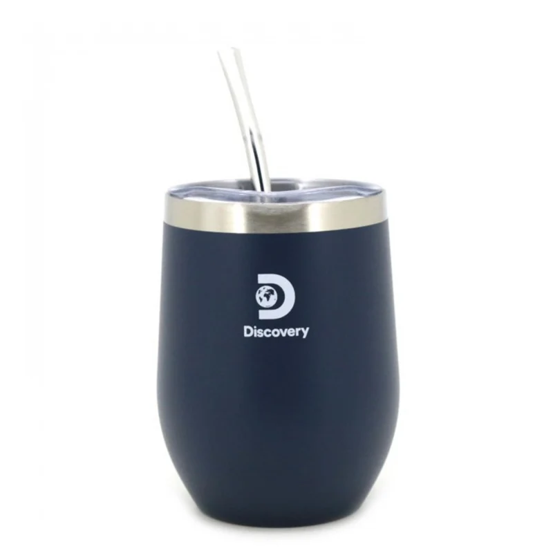 Mate Discovery c/tapa y bombilla 350 ml Azul