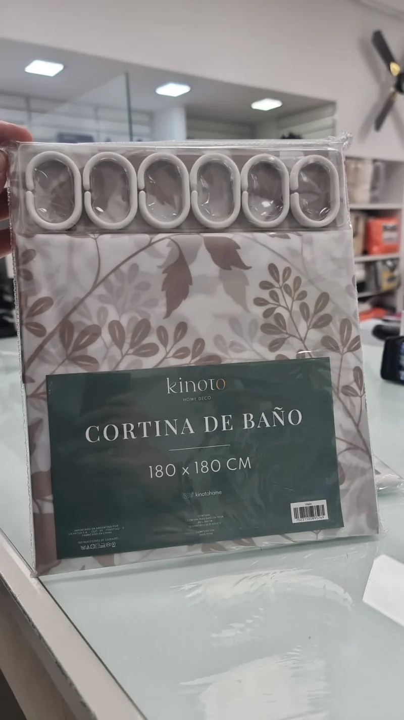 Cortina de Baño c/ Ganchos
