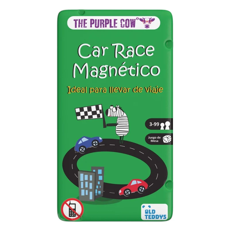 Carrera de coches magnética de viaje · The Purple Cow