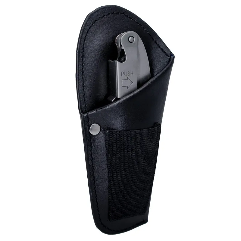Funda de piel para sacacorchos con clip metálico