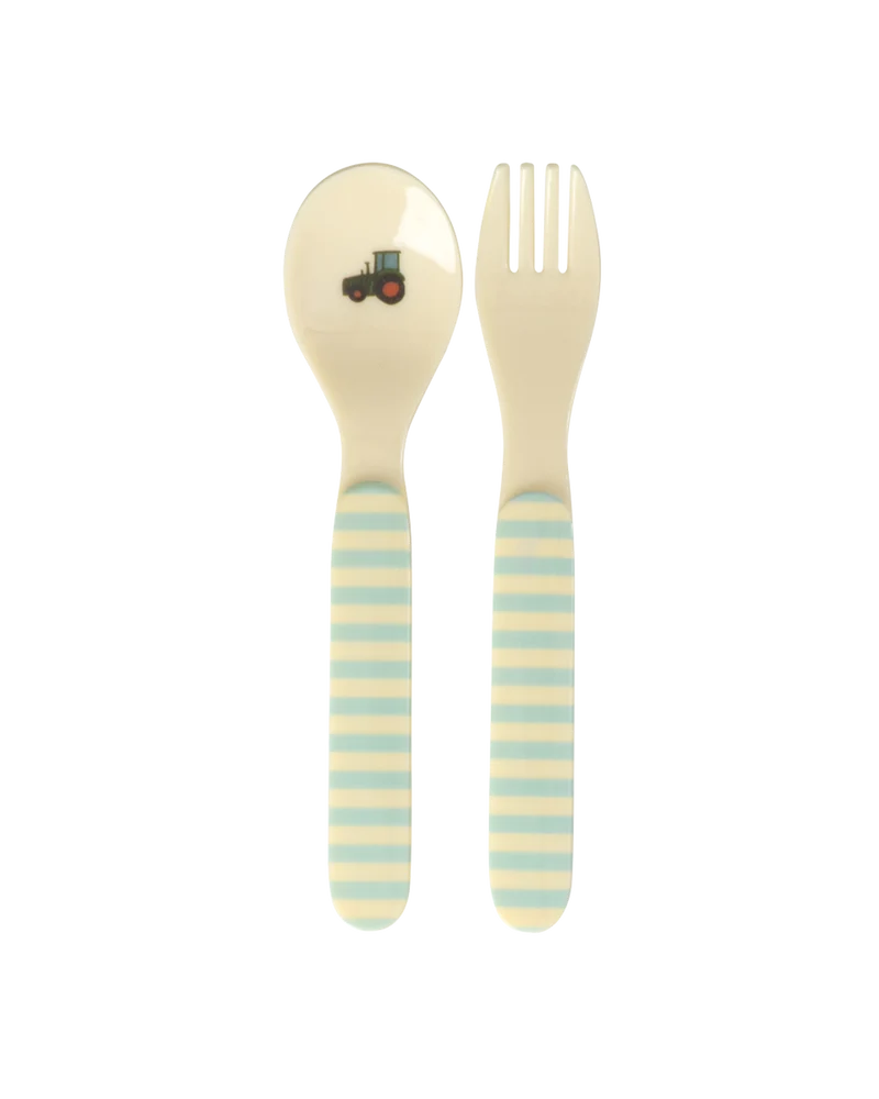 Babyske og gaffel - Blå