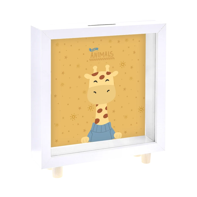 Hucha de madera - Giraffe