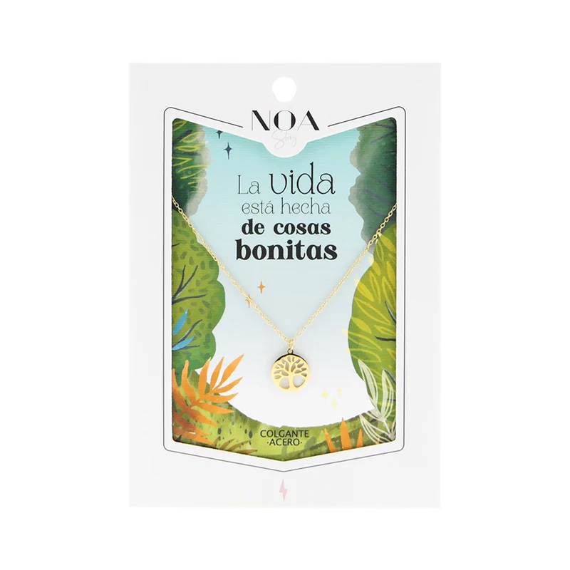 Colgante de acero dorado - La vida está hecha de cosas bonitas