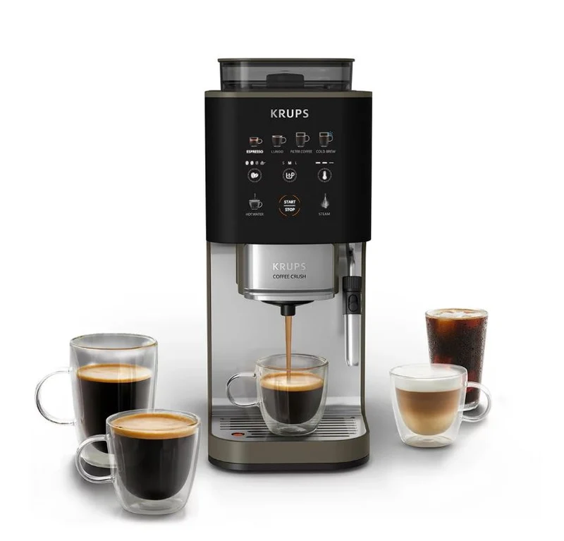 Cafetera Automática con Espumador de leche compatible con café en grano y molido