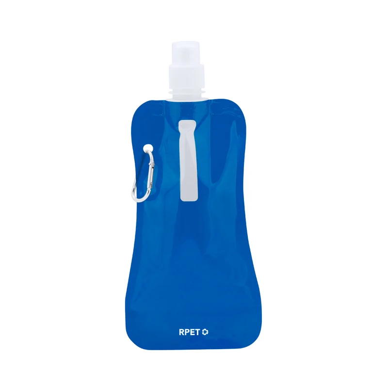 Bidón Plegable Poliéster Reciclado con Mosquetón Risix 400 ml