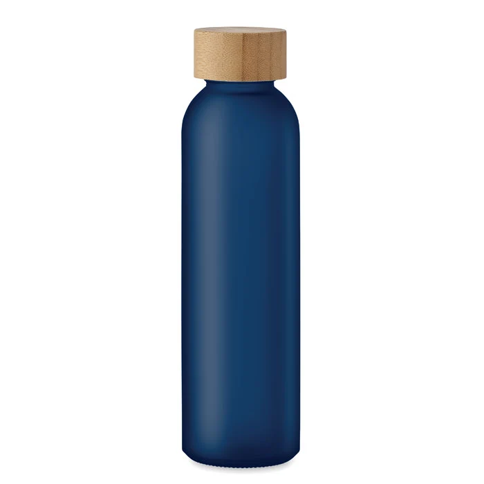 Botella Reutilizable Cristal Esmerilado con Bambú Abe 500 ml
