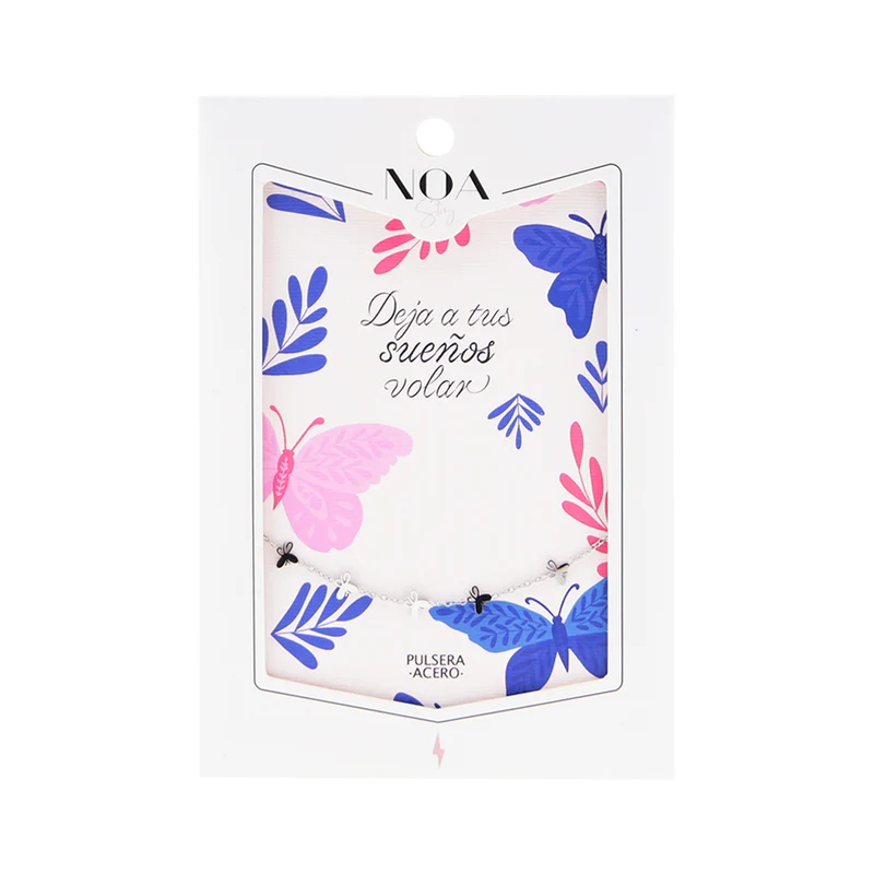 Pulsera de acero plateado - Deja a tus sueños volar