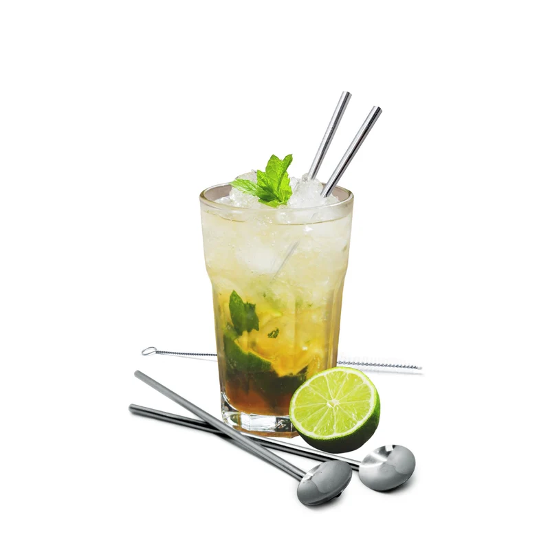 Pajitas Cuchara de Acero Inoxidable