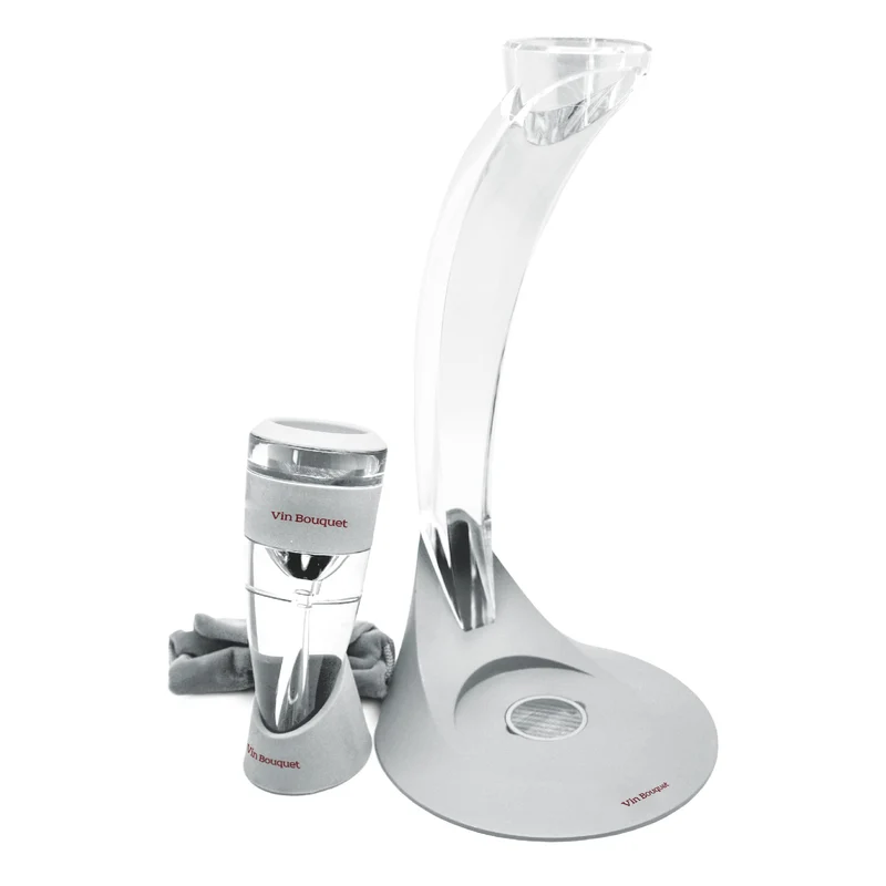 Set aireador de vino con peana