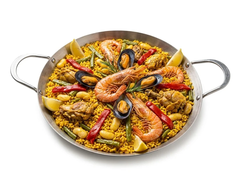 Paella Profesional 38 cm Acero Inoxidable TRV