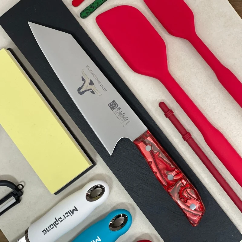 Cuchillo Chef Profesional 20cm Elevating Cut - Acero Ultra Afilado para Carnes y Barbacoa