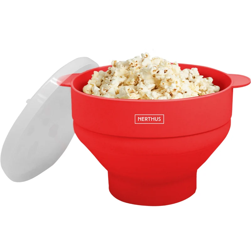 Recipiente de silicona para hacer palomitas en microondas