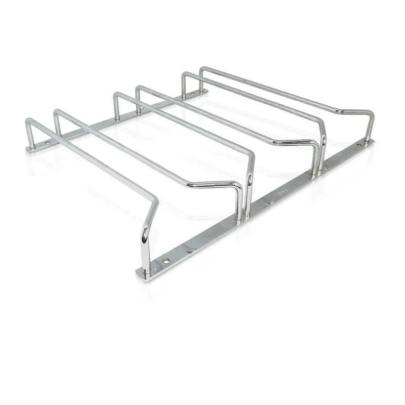 Soporte plateado para copas de vino de acero inoxidable