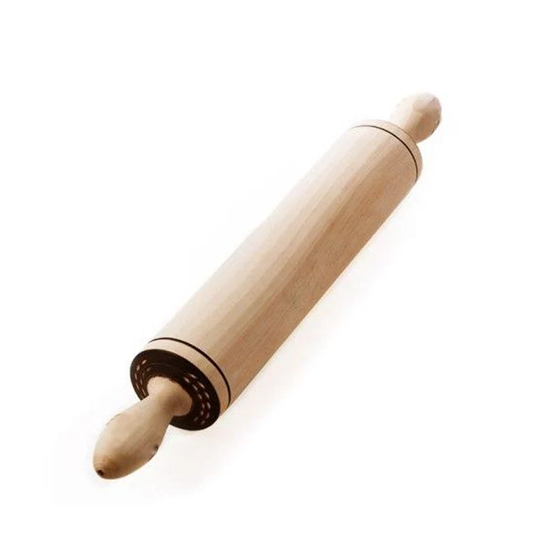 Rodillo en Madera Artesanal c/Asa 25x4.5+12 cm
