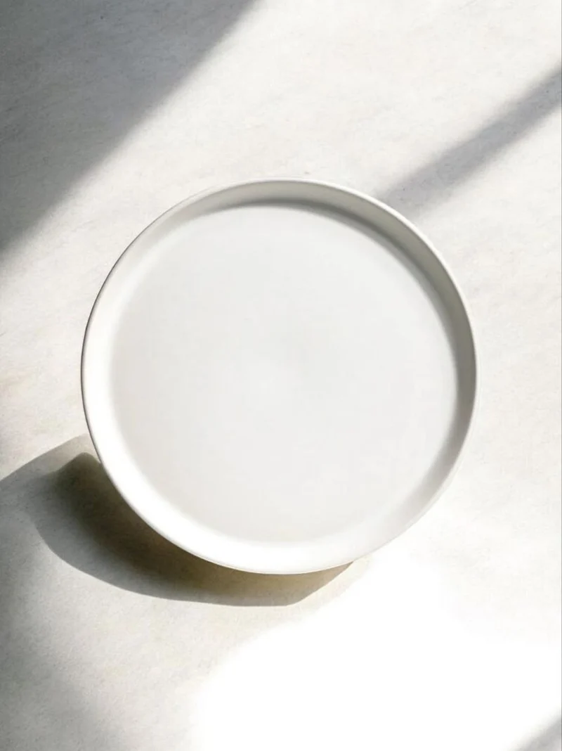 Plato Goumet 26 cm Blanco mate