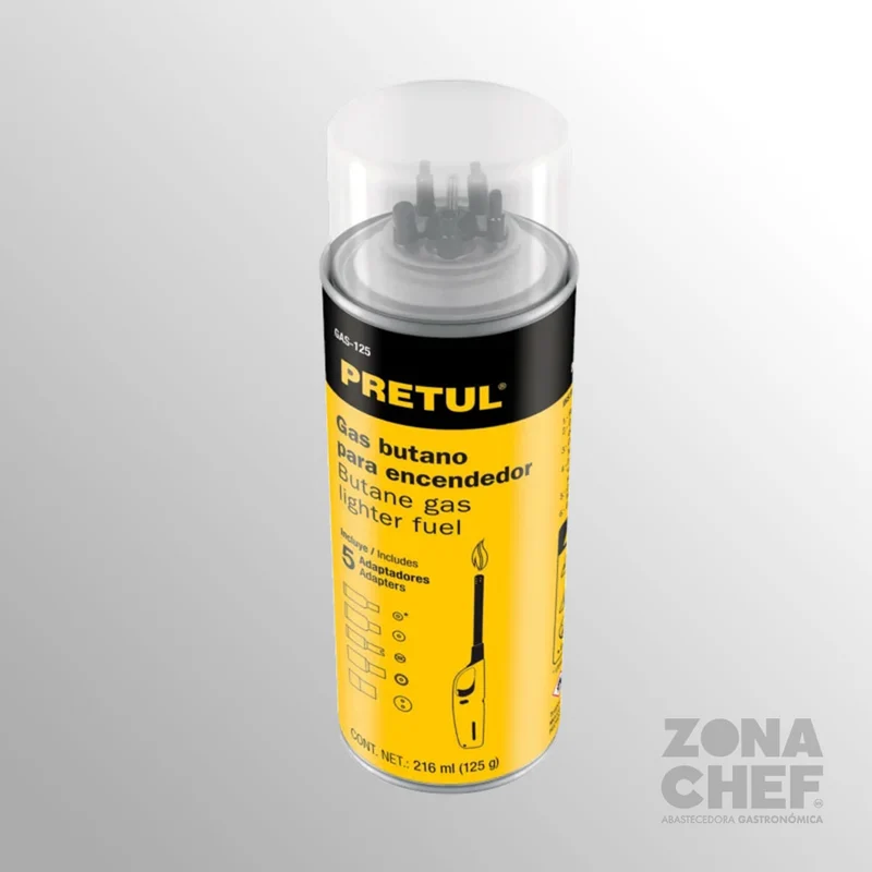 Lata de gas Butano 216 ml para encendedor