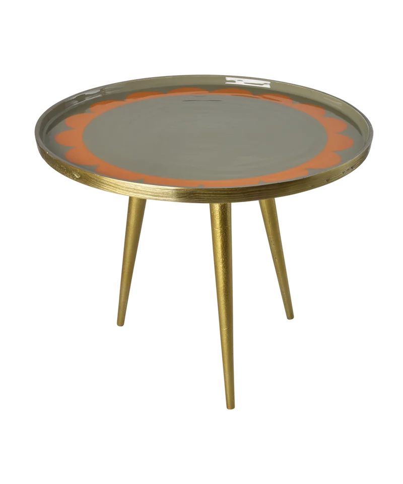 Lille Metal Bord - Mørk Sand