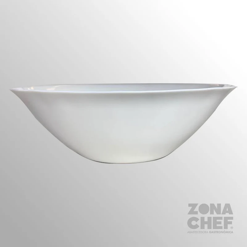 Ensaladera Toscana 27 cm (Vidrio Opal) BLANCO