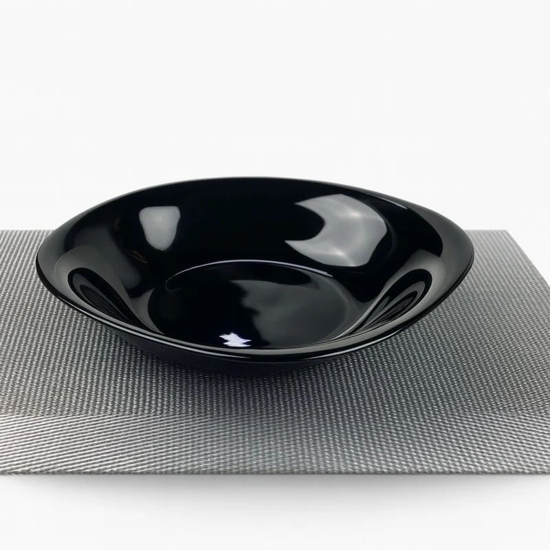 Plato Hondo Venecia Opal Negro - 23 cm
