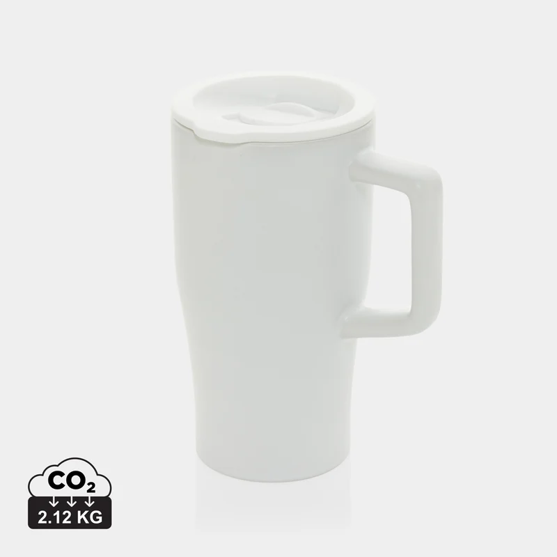 Taza Sostenible Cerámica con Tapa Microondas 490 ml
