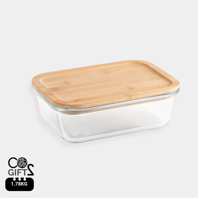 Fiambrera Sostenible Vidrio Borosilicato y Bambú Portobello 1 L