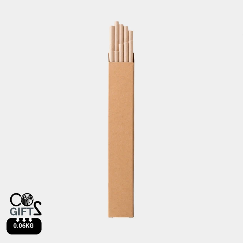 Set Pajitas Sostenibles Papel Kraft Lamone