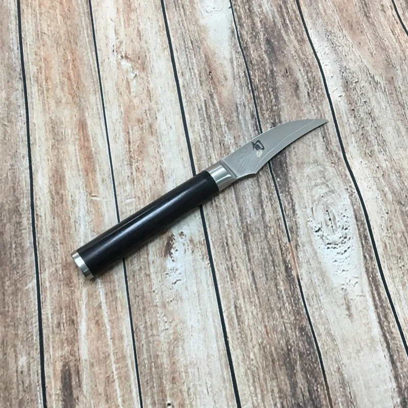 Cuchillo pelador hoja curva shun 7 cms