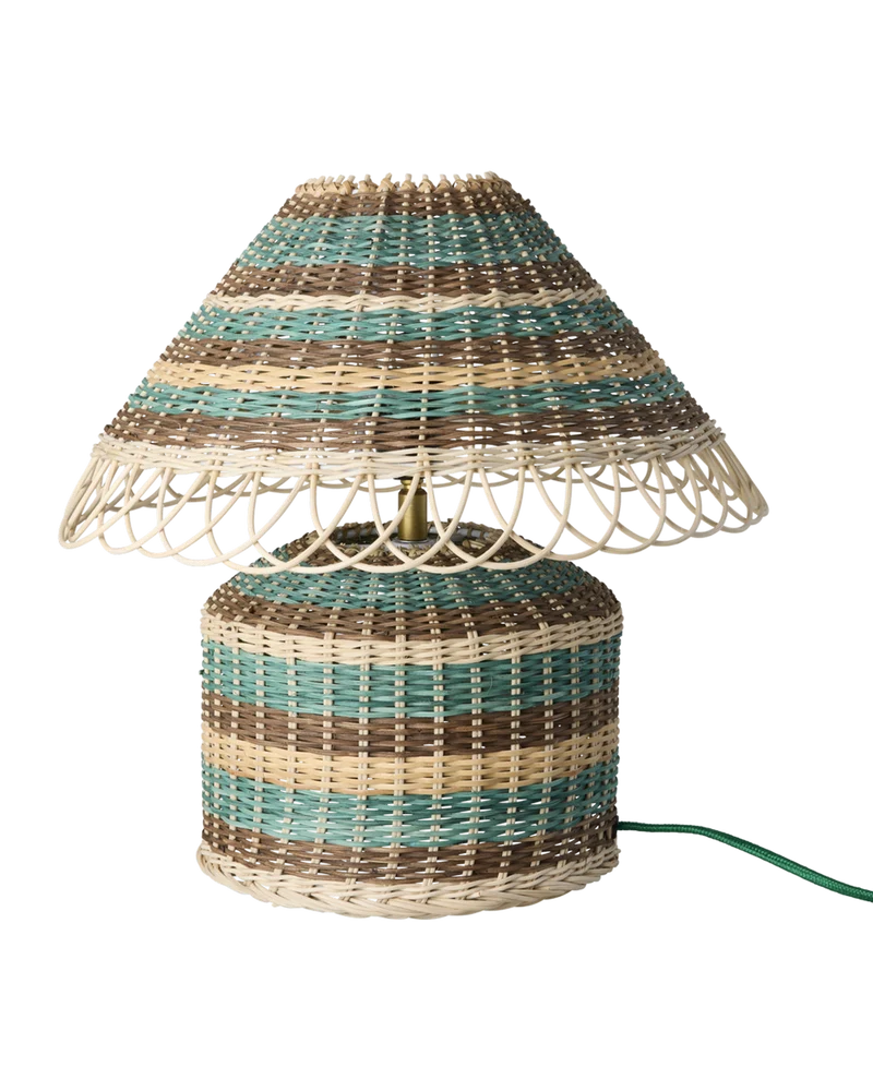 Lav Natur Rattan Bordlampe - Brun