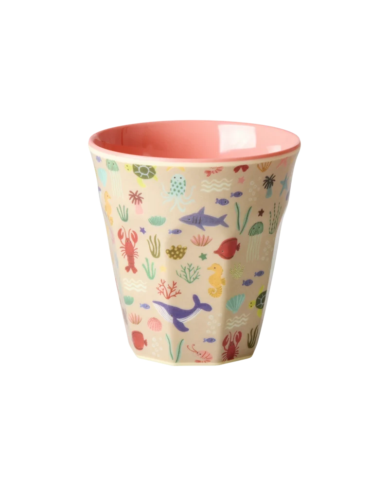Lille Børnekop - Koral - Ocean Print