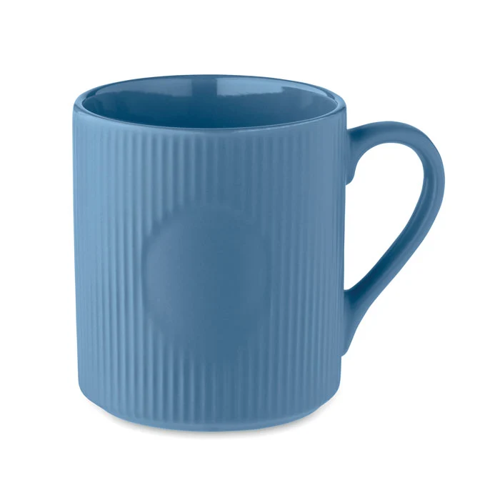 Taza Cerámica Sostenible Diseño Estriado Ribmug 340 ml