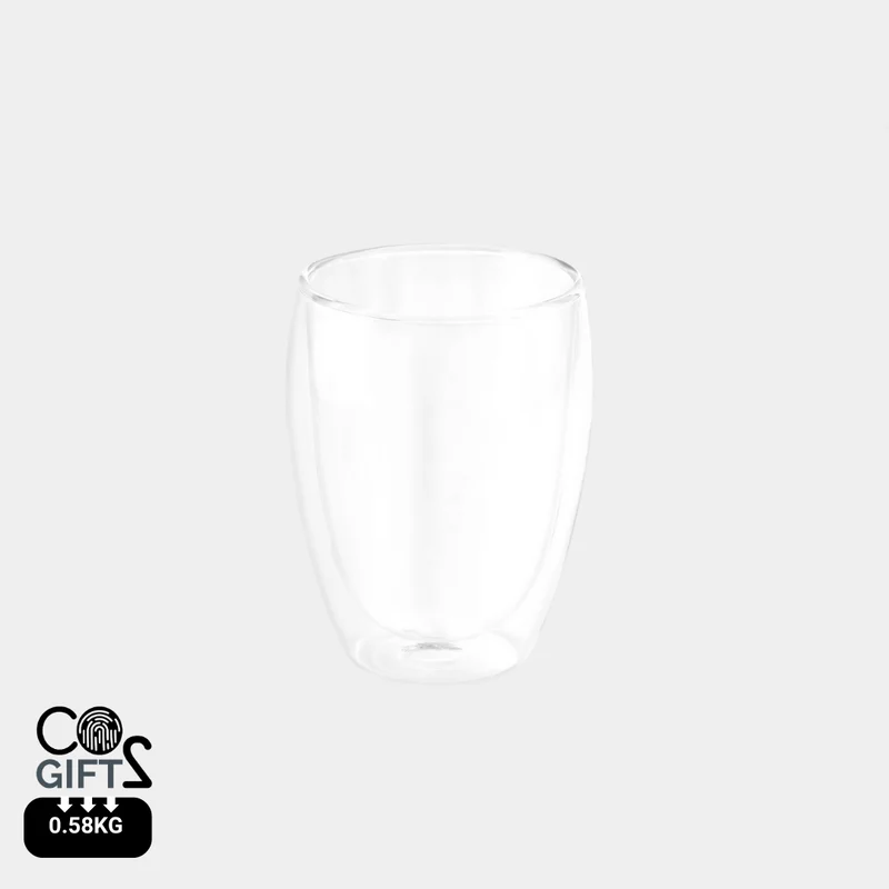Vaso Borosilicato Sostenible Doble Pared Macchiato 350 ml