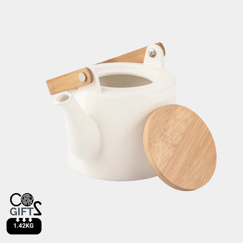 Tetera Sostenible Cerámica con Bambú Glogg 700 ml