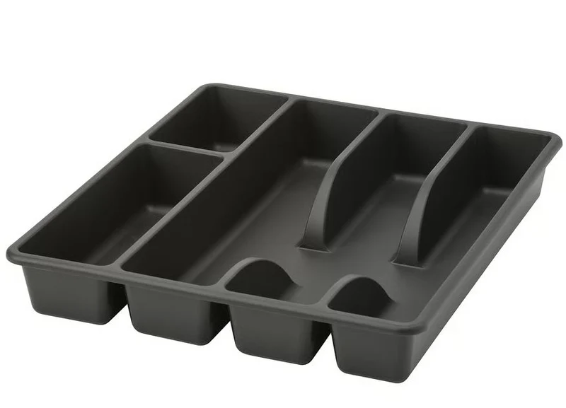 Bandeja para cubiertos, carbón, 31x26 cm