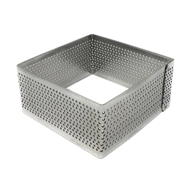 Aro cuadrado perforado 7 x 3.5 Cms
