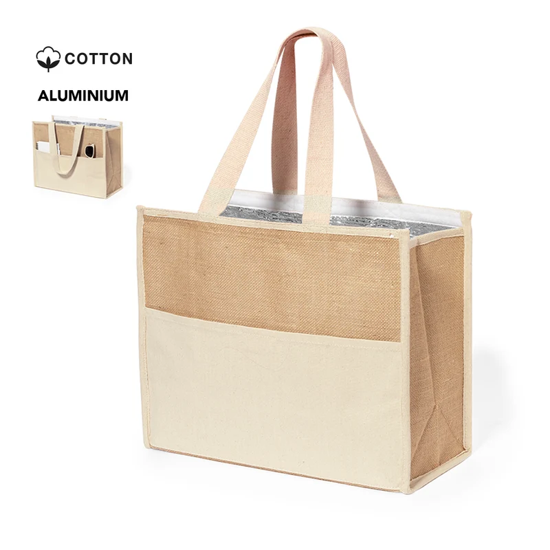 Bolsa Térmica Sostenible Yute y Algodón Preslli