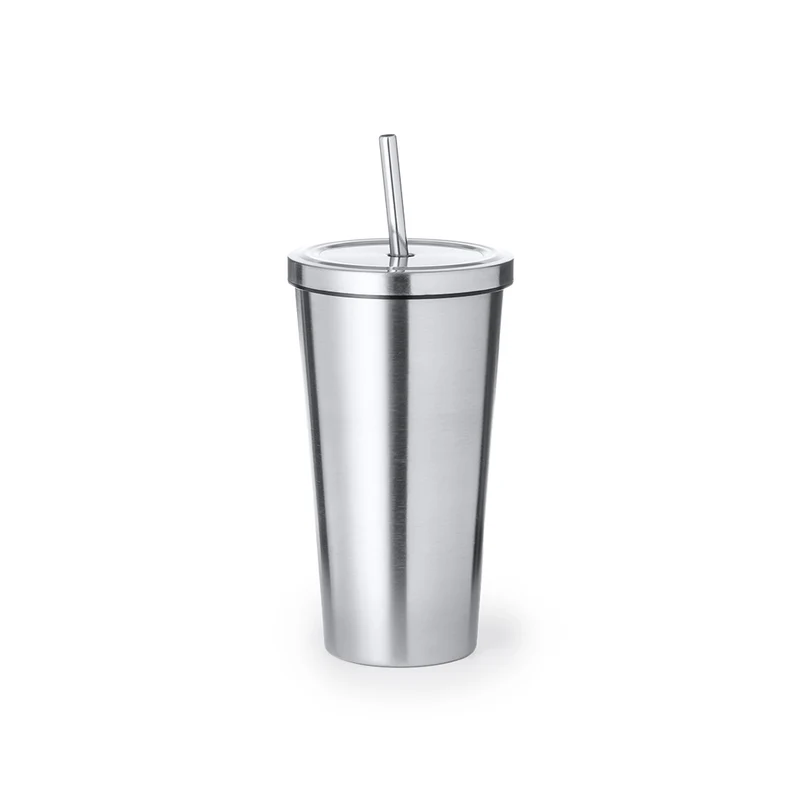 Vaso Térmico Sostenible Acero Inox con Pajita Moder 600 ml