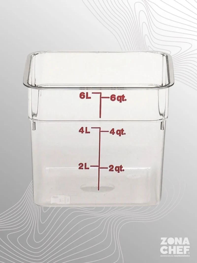 Contenedor Cuadrado en Policarbonato 6 QT