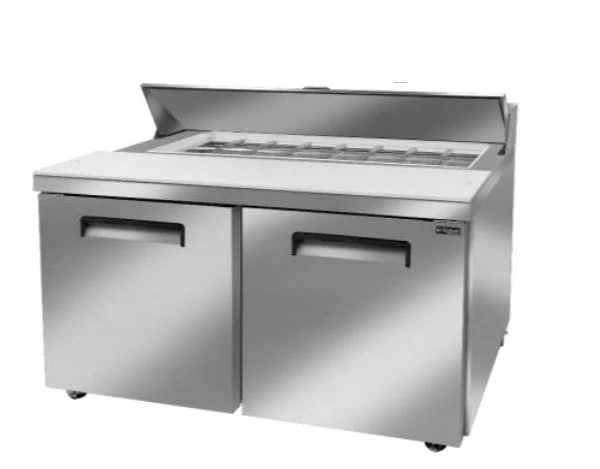 Mesa Refrigerada para preparación sandwich y ensaladas 2 Puerta Gelum 16 Bandejas