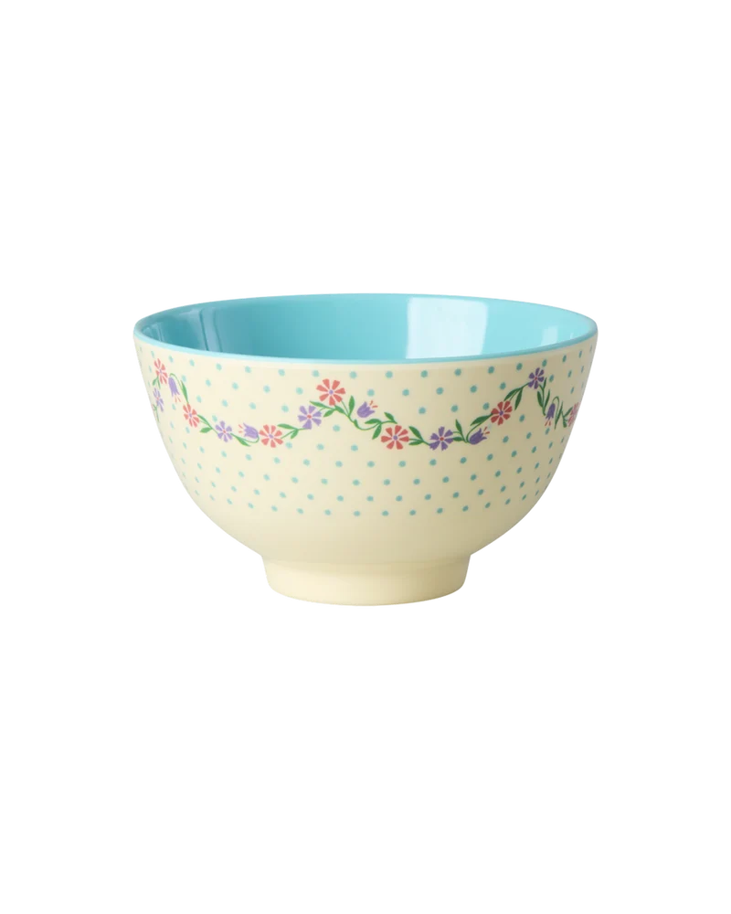 Lille Skål - Creme - Dots and Flowers Print