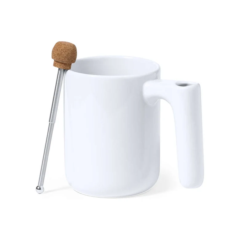 Taza Sostenible de Cerámica con Agitador Beverly 500 ml