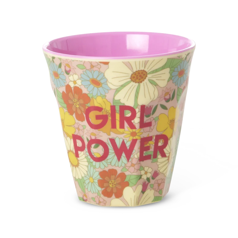 Mellem Børnekop - Lyserød - Flower Power