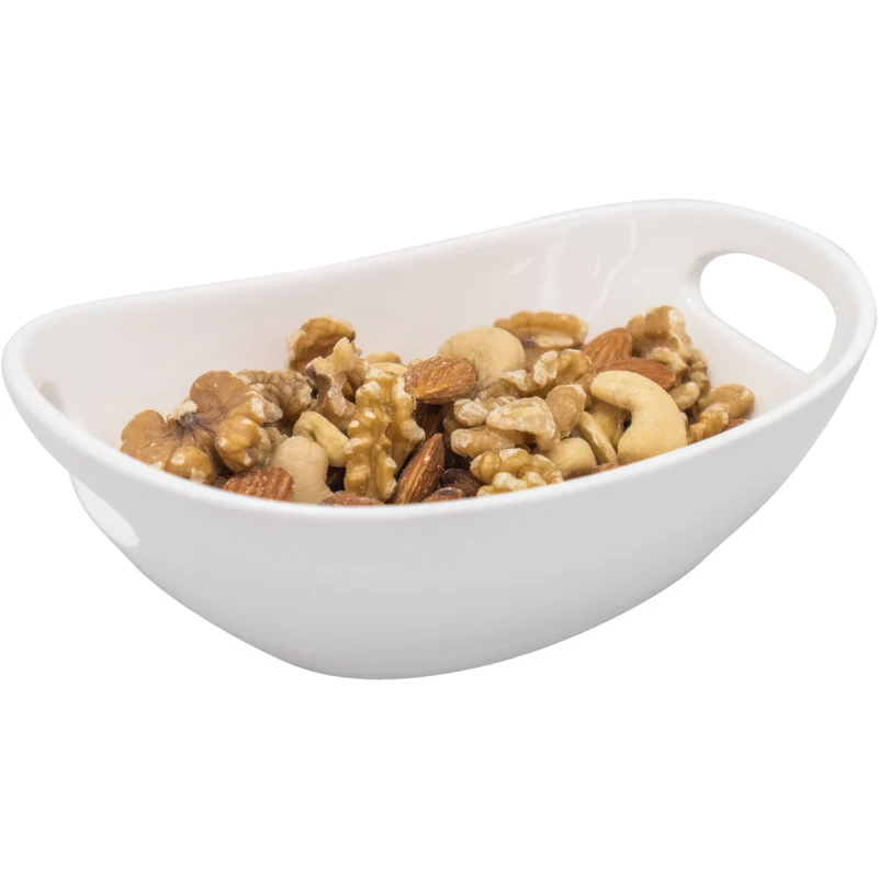Bol Ovalado de Porcelana con Asas para Snacks