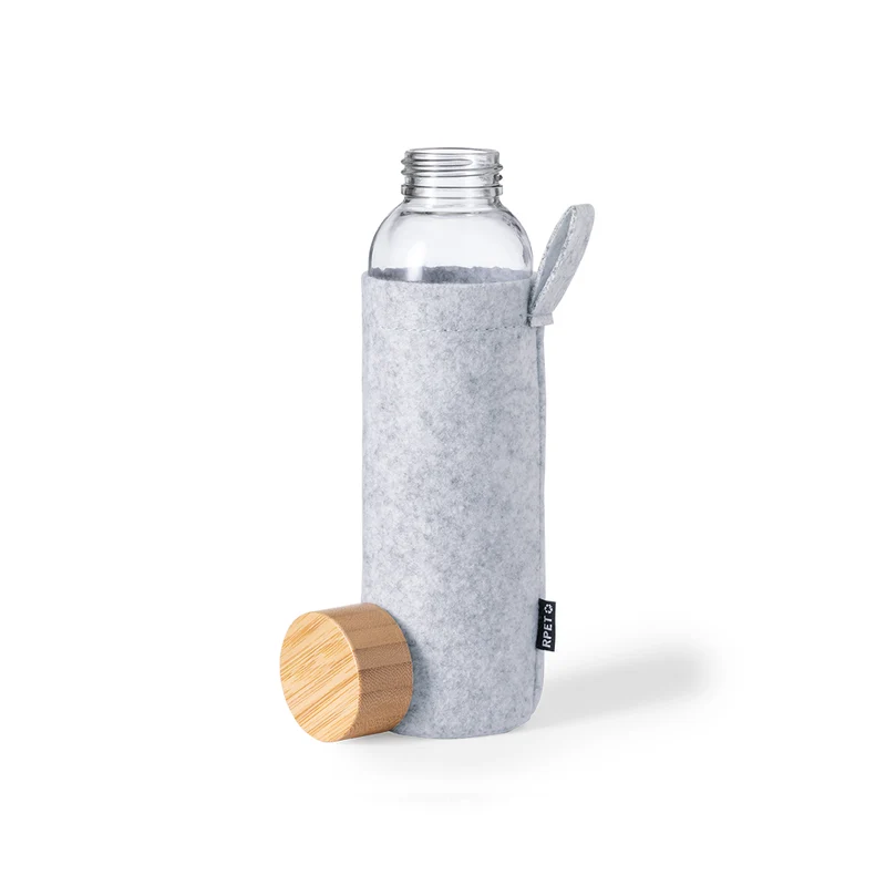 Botella Sostenible de Cristal con Funda Reciclada Blorek 500 ml