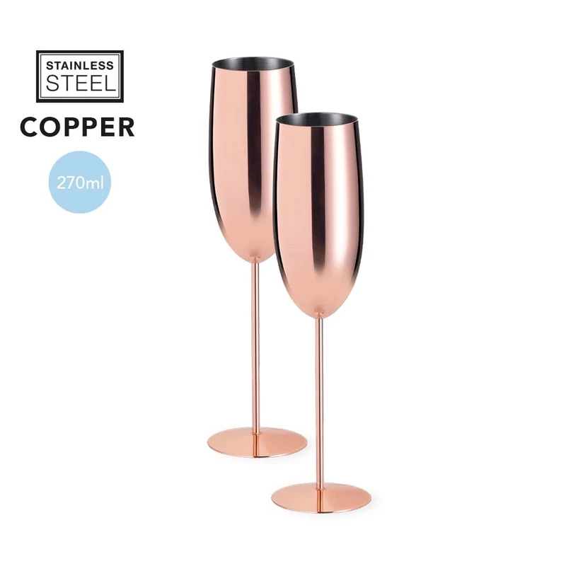 Set de Copas Sostenibles de Acero con Cobre Gagax 270 ml