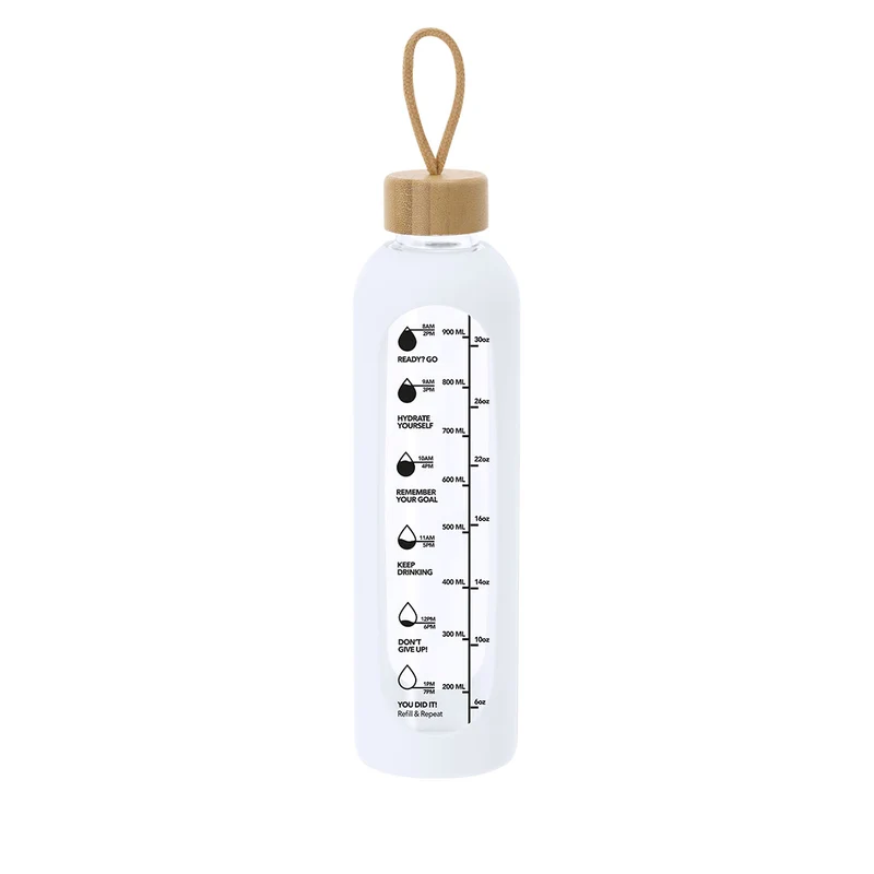 Kramex — Garrafa Vidro + Bambu | Linha Nature | Sustentável | 3 Cores