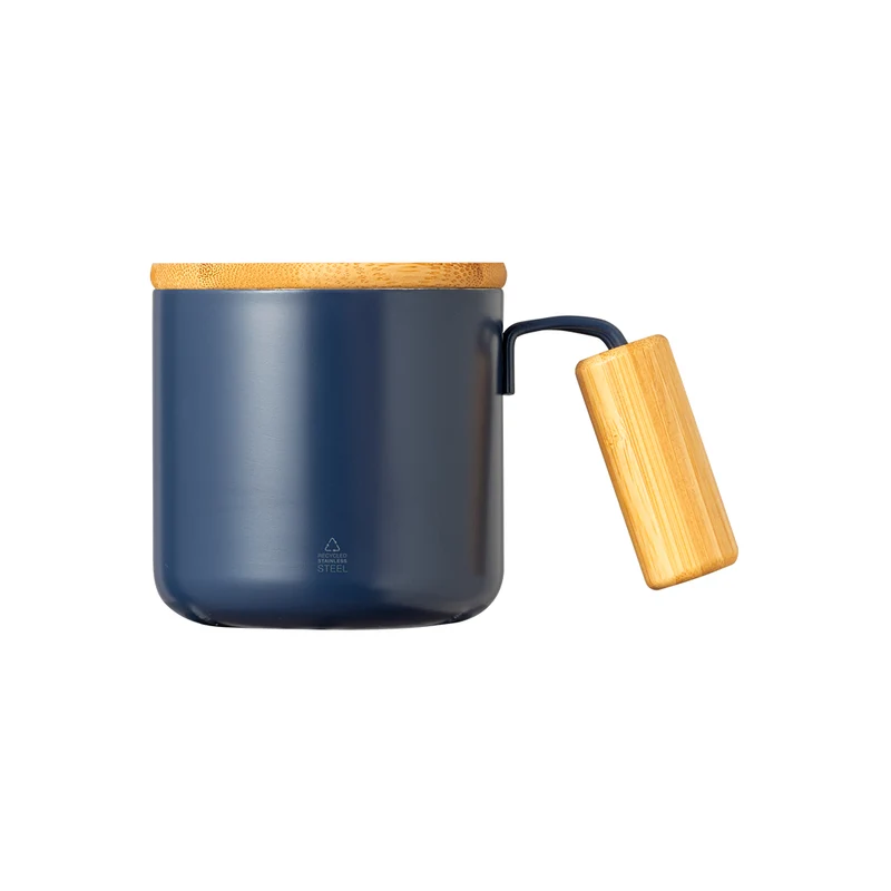 Claire — Caneca Térmica 330ml Aço Inox Reciclado + Tampa Bambu | 3 Cores