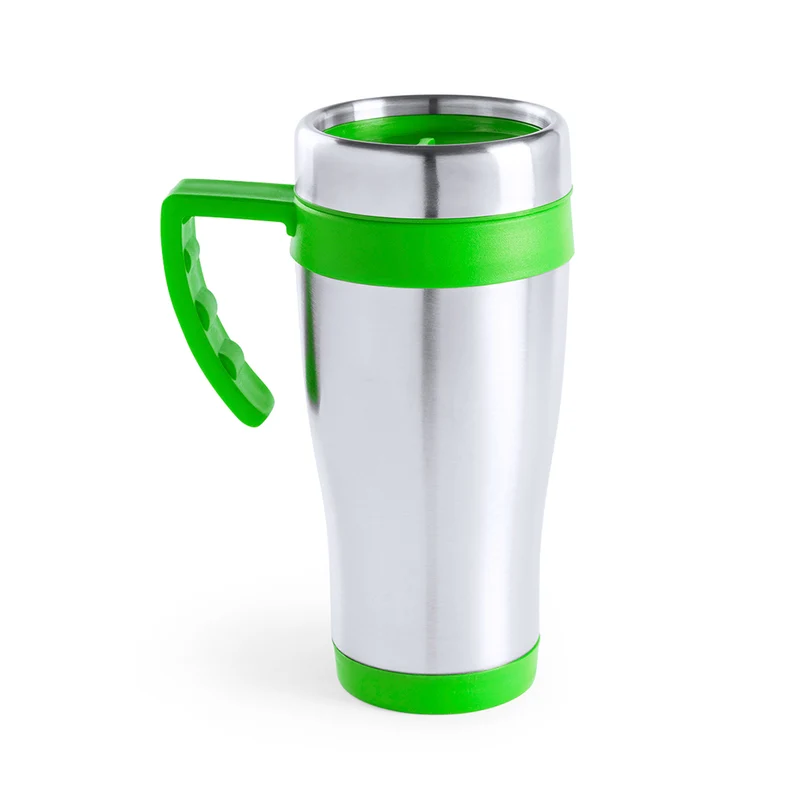 Carson — Caneca Térmica 450ml Aço Inox Brilhante | 6 Cores Vibrantes